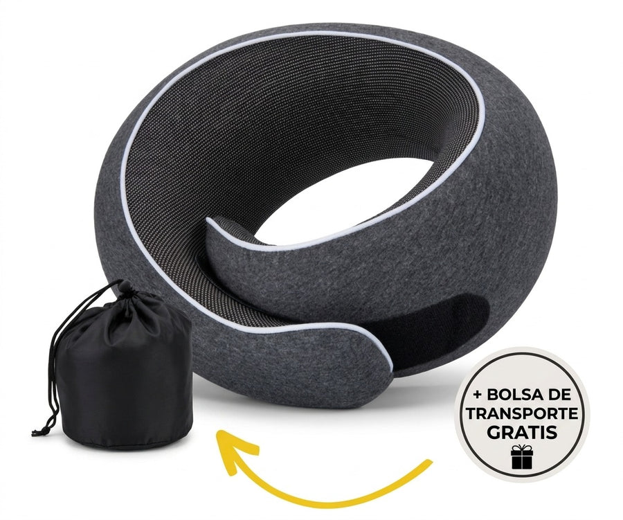 Almohada de Viaje Sova — Espuma Viscoelástica con Soporte 360°
